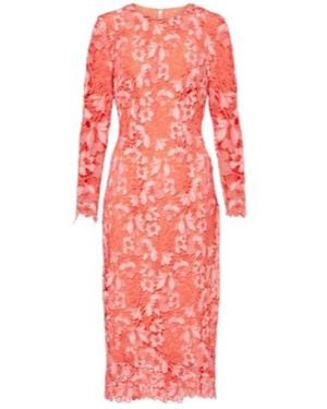 Monique Lhuillier Floral Gown - Red