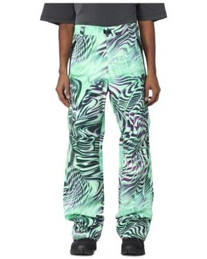 DIESEL Logo Embroidered Optical Trousers - Green