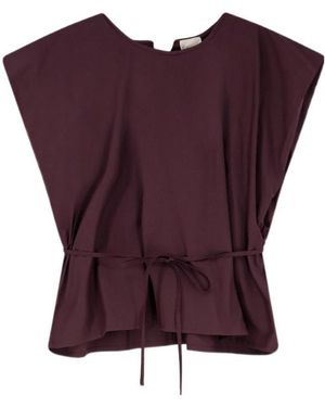 Alysi Waist Tie T-Shirt - Purple