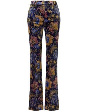 Etro Printed Corduroy Pants - Blue
