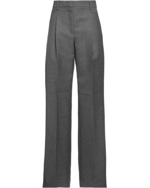 Burberry Simple Solid-Color Wool Pants - Gray