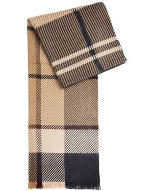 Barbour Camel Plaid Scarf - Natural