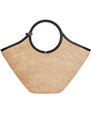 Courreges Courrèges Maxy Holy Ac Logo Plaque Tote Bag - Natural