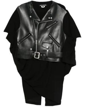 Junya Watanabe Draped Zip-Fastening Jacket - Black