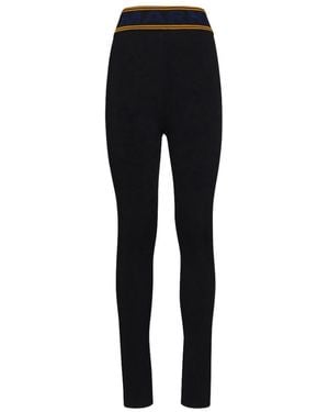 Marni Logo Waistband High Waist Pants - Black