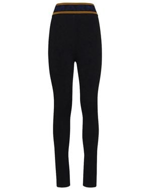 Marni Logo Waistband High Waist Pants - Black
