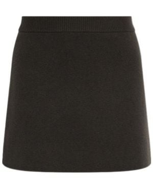 Lisa Yang Clare Ribbed Knitted Skirt - Black