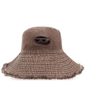 DIESEL C-Bucket-Utlt Logo Embroidered Bucket Hat - Brown
