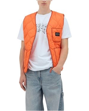 Awake Couture Quilted Vest - Orange