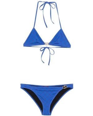 Gucci Printed Gg Stretch Jersey Bikini - Blue