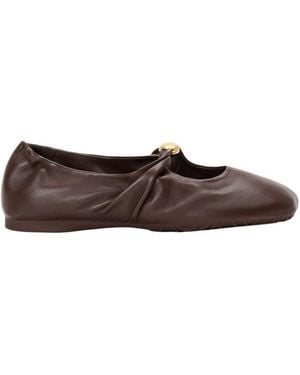 Loewe Anagram Ballet Flats - Brown