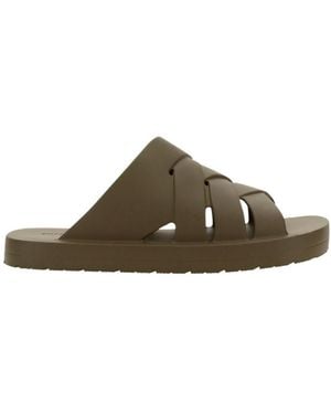 Bottega Veneta Intreccio Slip-On Sandals - Brown