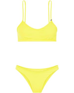 The Attico Brand Logo Triangle Bikini - Yellow