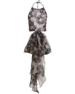 Max Mara Sleeveless Floral Print Top - White