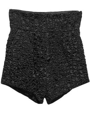 Saint Laurent Solid Colour Satin Shorts - Black