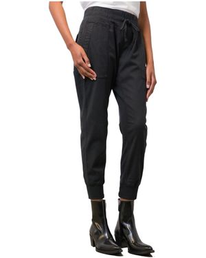 James Perse Elastic Waist Casual Trousers - Black