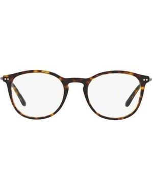 Giorgio Armani Round Frame Glasses - White
