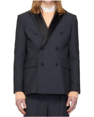 Sacai Wool Blend Suit Jacket - Blue