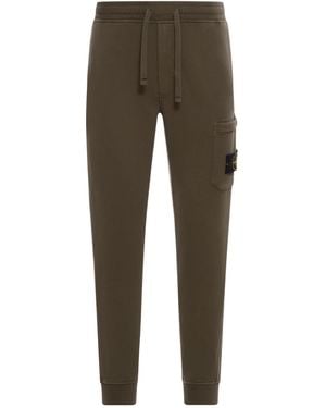 Stone Island Logo Patch Drawstring Trousers - Grey