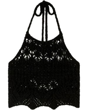 Alanui Braided Suspenders - Black