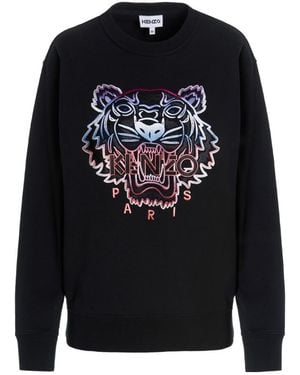 KENZO Tiger Head-Print Sweatshirt - Blue