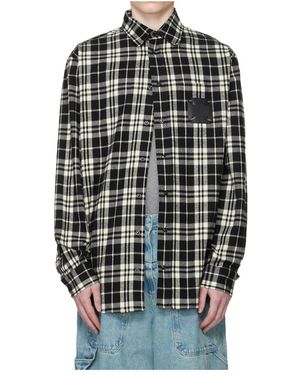 Vetements Cross Flannel Shirt - Grey