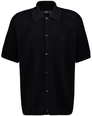 Amiri Crochet Mesh Shirt - Black