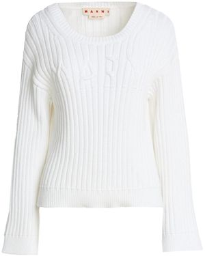 Marni Minimalist Knit Top - White
