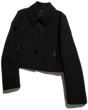 Gucci Crêpe Wool Jacket With Horsebit - Black