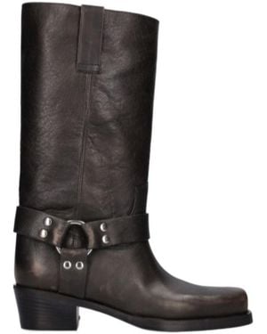 Paris Texas Roxy Logo Booties - Black