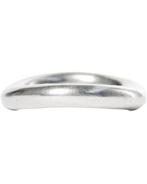 Ann Demeulemeester Plain Hoop Ring - White