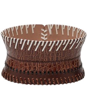 Dries Van Noten Lace-Up Belt - Brown