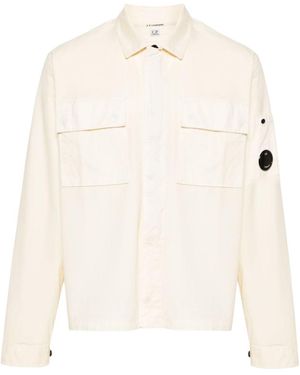 C.P. Company Lens Detailed Poplin Shirt - White