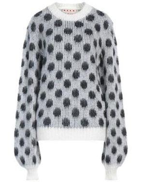 Marni Polka Dot Knitted Sweater - White