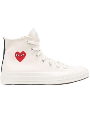 Comme des Garçons X Converse Chuck 70 Hi Heart Trainers - White