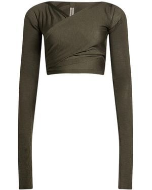 Rick Owens Solid-Color Lightweight Wool Knit - Green