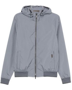 Moorer Zip Fastening Hooded Jacket - Gray