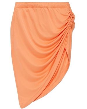 Courreges Asymmetrical Cut Midi Skirt - Orange