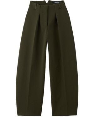 Jacquemus The Ovalo High Waist Trousers - Green