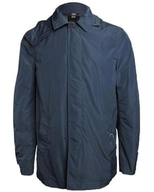 Burberry Hooded Casual Jacket - Blue