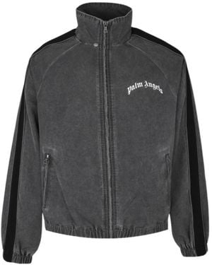 Palm Angels High-Collar Jacket - Gray
