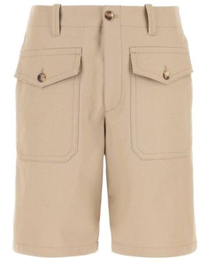 McQueen Pocket Detailed Bermuda Shorts - Natural