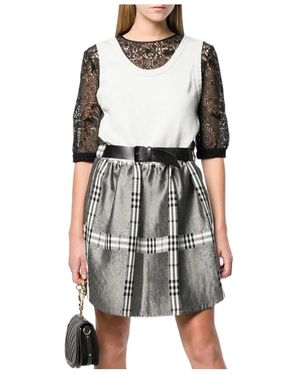Alberta Ferretti Logo Dress - Grey