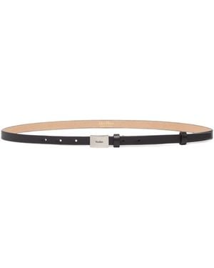 Max Mara Logo Engraved Belt - White