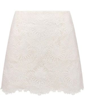 Dior Christian Iviera A-Line Mini Skirt - White
