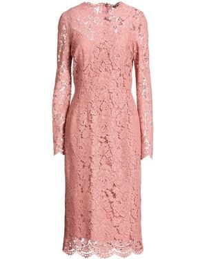 Dolce & Gabbana Bodycon Lace Dress - Pink