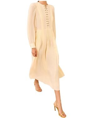 Ulla Johnson Veria Lace-Up Long Dress - White