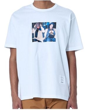 Junya Watanabe Short Sleeve Graphic Print T-Shirt - Blue