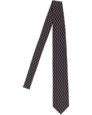 Brioni Embroidered Tie - Black
