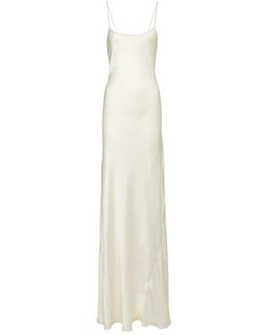 Victoria Beckham Satin Slip Dress - White